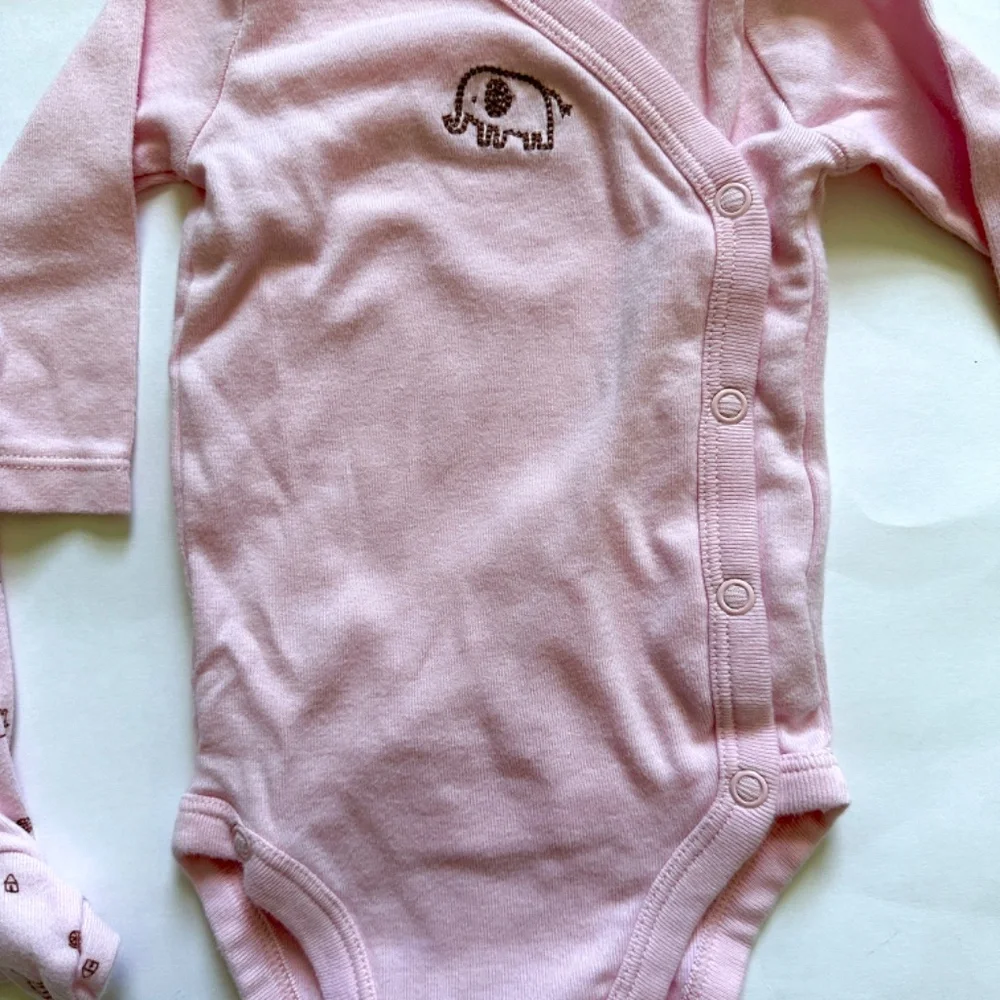 Baby Girl Matching Set 3 Piece Rose Pink Elephants